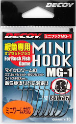 Decoy Mg‑1 Mini Hook Offset – Ultra‑fine Offset Rockfish & Microworm Rigs #8