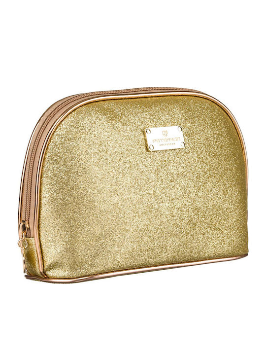 Glittery Gold-colored Cosmetics Organizer Peterson