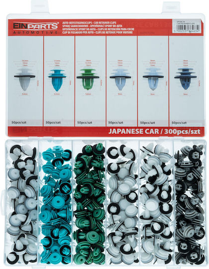 Clipsuri Din Plastic Pentru Mașină Pinuri Dedicate Mașinilor Japoneze Set 300 Bucăți