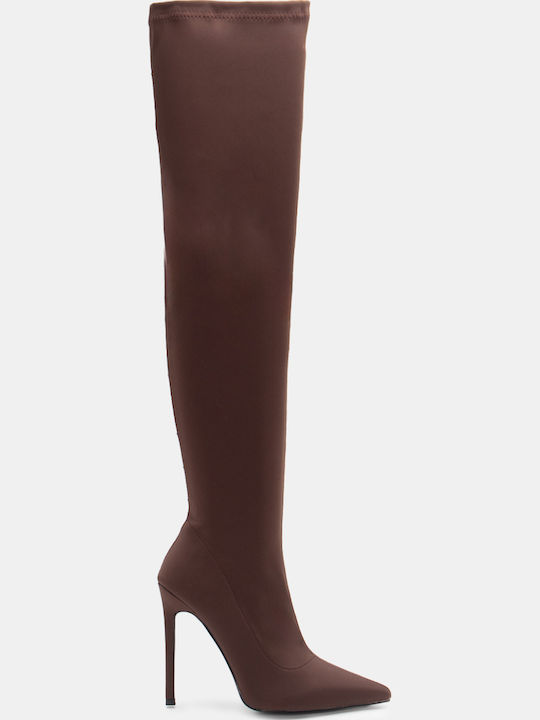 Luigi Over the Knee Women's Boots Brown