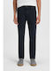 Pantaloni Chino Elastic cu Croială Slim Albastru