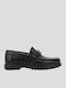 Leather Men's Loafers in Black Colour 02C499 READY