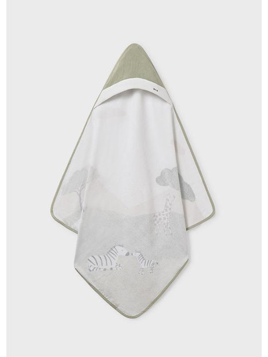 Mayoral Hooded Baby Bath Towel Green