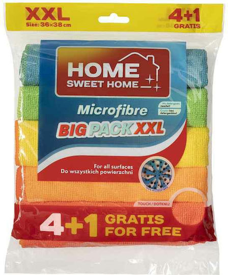 Spontex Hsh Кърпички За Почистване Микрофибър Голям Пакет Xxl 4+1 Безплатно 400000018