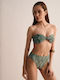 Bikini Set Strapless Top & Slip Bottom Snake Print Animal Print
