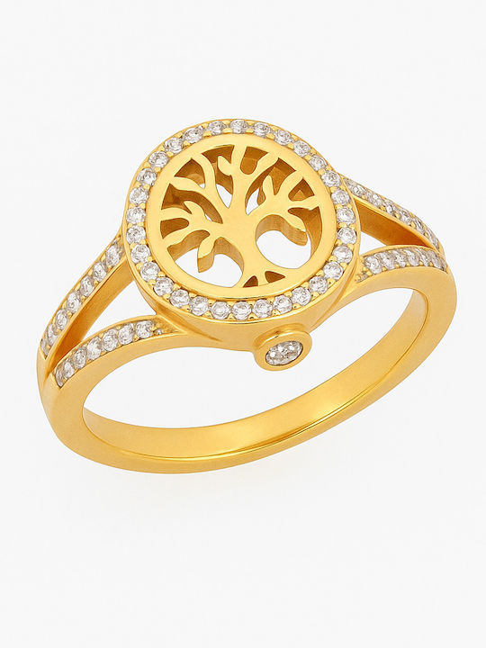 Senza Damenstahl Vergoldeter Ring Senza Damenstahl Vergoldeter Ring