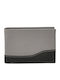 Leather Men's Wallet Classic with RFID Gray
