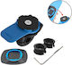 Motorrad Handyhalterung mit Clip Spiegel 360° W17905 Blau