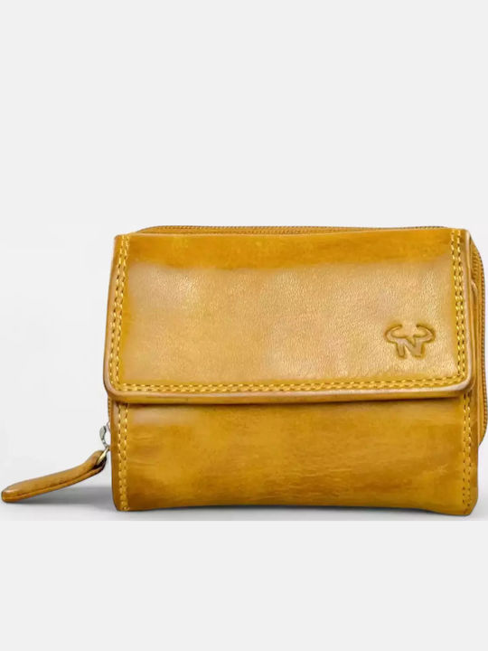 Small Leather Women's Wallet Classic Yellow