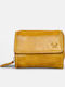 Small Leather Women's Wallet Classic Yellow