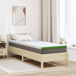 vidaXL Ановтросмат Единичен Полиестер 70x200x6см