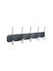 Pakketo Antique Wall Hanger Holden Wooden 10 Hooks Gray 19.5x21.8x9cm