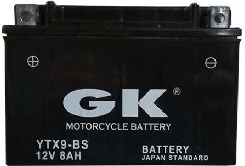 GK Inchis Baterie Motocicleta YTX9-BS cu Capacitatea 8Ah
