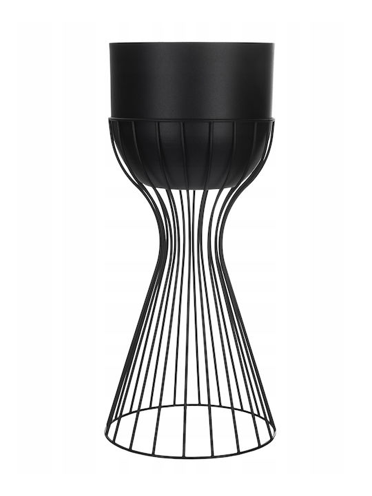 Blumentopf Metall Schwarz