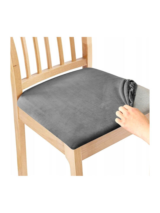 Ubieramy Meble Husă Elastică Scaun Gri 50x50cm 1buc