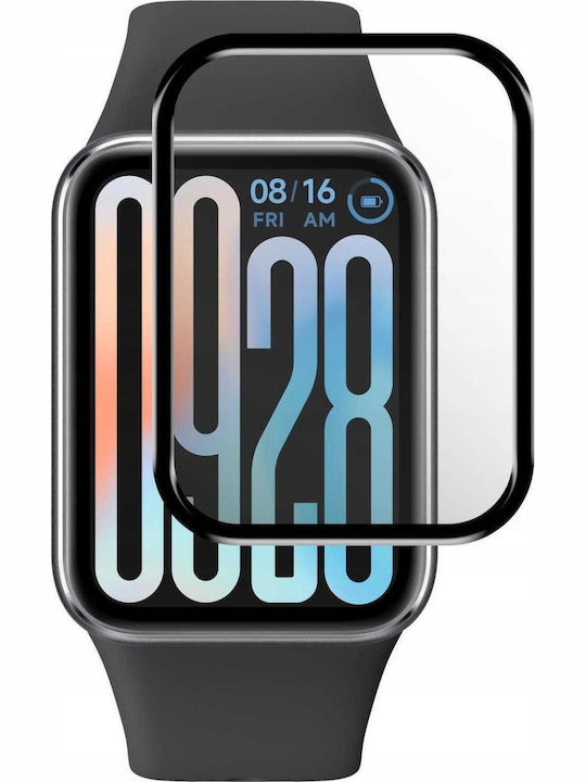 Hybrid Glass Xiaomi Smart Band 9 Pro Spacecase Smartwatch Αντιχαρακτικό Προστατευτικό Υβριδικό Οθόνης Black 5905719117252