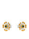 Bizoutaki Earrings made of Silver Gold Plated with Stones
