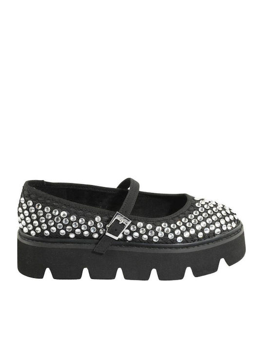 Buffalo Women's Moccasins in Black Color