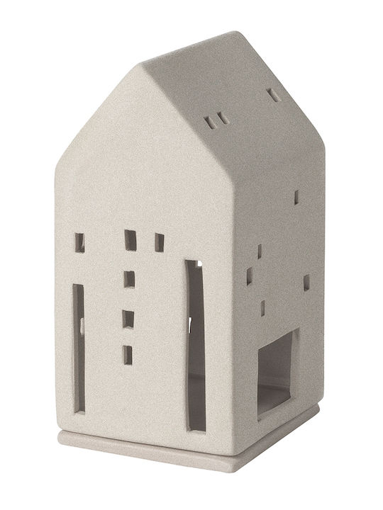 Raeder Lighthouse Candle Holder suitable for Tealights Ceramic in Beige Color 5.7x7x14cm 1pcs