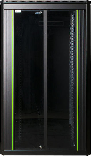 Lanview Επιδαπέδια Καμπίνα Rack 26U 80x100x134.2cm Μαύρο