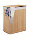 Relaxdays Coș De Rufe Bambus 95lt Cu Capac Bej