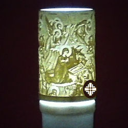 Electric Vigil Oil Lamp Nativity Scene 90 Days