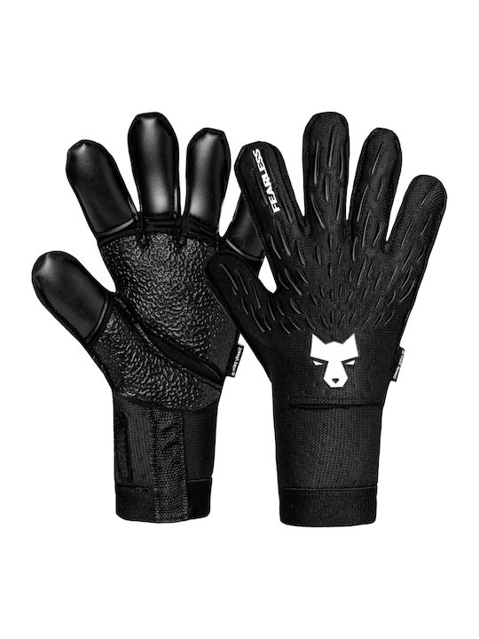 Fearless Goalkeepers Wolf Ironpalm Adults & Kids Goalkeeper Gloves Black Onyx Black