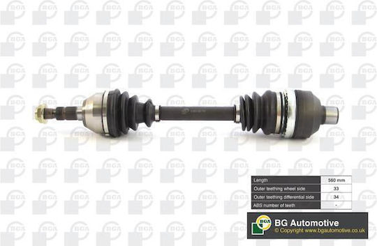 Half Axle Right Astra-H Astra-J 1.7D Split