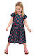 Kinderkleid Kurzärmelig Blumen Green