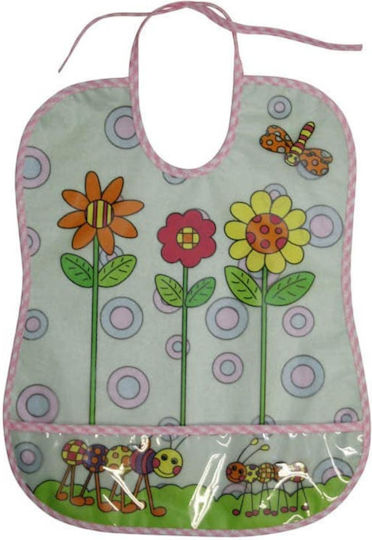 Lorelli Lätzchen Stoff mit Spitzenband & Tasche Pink
