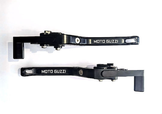 Innovaciones MS Set of Motorcycle Brake/Clutch Levers Flexible Adjustable Black F23/C23GUZZI