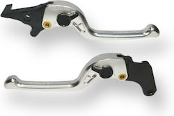 Honda Set Manete Frână/Ambreiaj Motocicletă Manete de motocicletă ajustabile pentru Honda GTR 150 Argintiu 97718 Honda Set Manete Frână/Ambreiaj Motocicletă Manete de motocicletă ajustabile pentru Honda GTR 150 Argintiu 97718