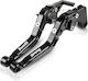 Innovaciones MS Set Brems-/Kupplungshebel für Motorräder Flexibel Einstellbar Schwarz 072/108ΒΝL