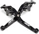 Innovaciones MS Set of Motorcycle Brake/Clutch Levers Xadv 750 Flexible Adjustable for Honda X-ADV 750 Black F18/H18