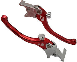 Racing Boy Set Brems-/Kupplungshebel für Motorräder Einstellbar für Honda SH 150 Rot ΜΑΝ-0414-600
