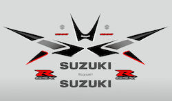 Komplettes Motorrad-Aufkleber-Set 20 Stück Custom Suzuki Gsx-r 1000 Anthrazit Schwarz 2006 K6