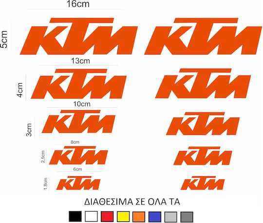 Ktm Stickers 10pcs Various Colors St-587
