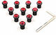 Motorcycle Fairing Bolts Set 10 Pieces M5 15mm Speed It Red