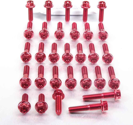 Hexagon Aluminium Engine Bolts Kit Race Spec Mt-07 Eya186hxrre Red Pro Bolt