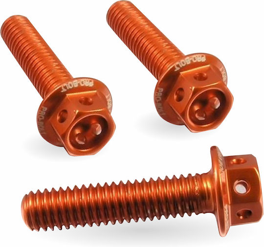 Hexagon Aluminium Brake Clutch Perch Pinch Bolt Set Race Spec Hxbcperch230roe Orange Pro Bolt Motorcycle Fairing Bolts Kit