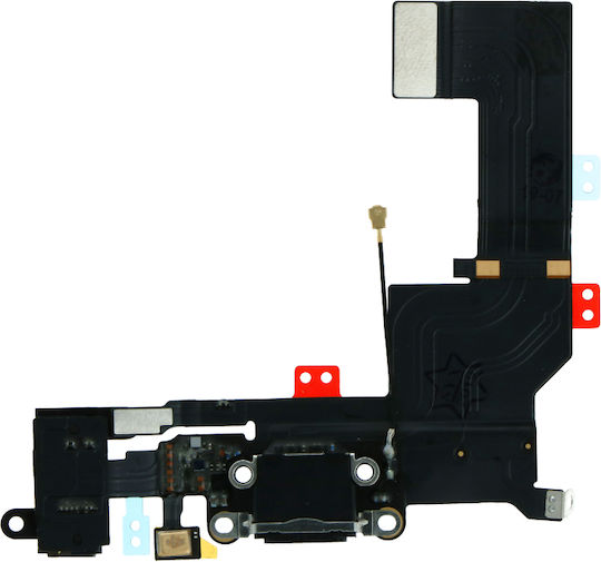 Dock Connector Charging Port Headphone Jack Flex Iphone 5s Black