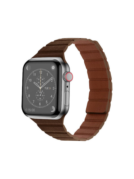Curea Piele artificială Maro (Apple Watch 42/44/45/49mm)