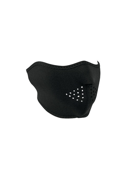 Zan Headgear Half Face Motorcycle Rider Neoprene Black Color