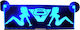 3D Decorative Cabin Sign Red Led 24v Scania 250mm90mm6mm Cable 15m Plug Lighter Socket