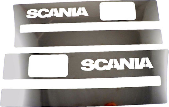 Decorative Step Sign Scania R Stainless Steel 440mm140mm1mm Set of 2 Pieces