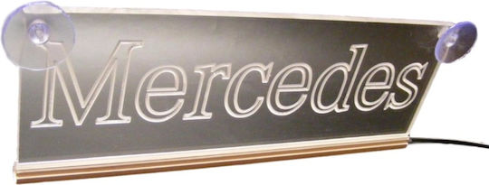 Decorative Cabin Sign Red Led 12v24v Mercedes 250mm90mm6mm Cable 15m Plug Lighter Socket