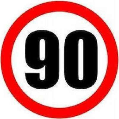 Speed Limit Sign 90 Trucks Sticker