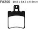 Pads Fa206/fa193 Adige P173 Asx Organic Booster Oveto Jog/r Neos Aerox