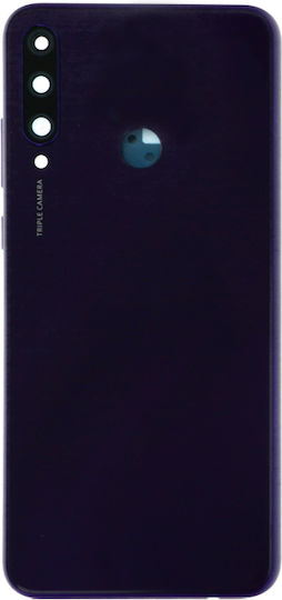 Capac Baterie Ușă + Inel Lentilă Cameră Spate Huawei Y6p Violet