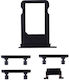 Πλαϊνά Πλήκτρα Βάση Κάρτας Sim Side Keys Card Tray Iphone 7 Plus Μαύρο